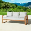 Grafton Eucalyptus 3 Seat Outdoor Bench With Cushions - Gray/Natural - Alaterre Furniture -Garden & Outdoors GUEST a09195fb da3f 4295 8596 98a06d72ad90