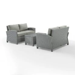 Bradenton 3pc Outdoor Wicker Seating Set - Crosley