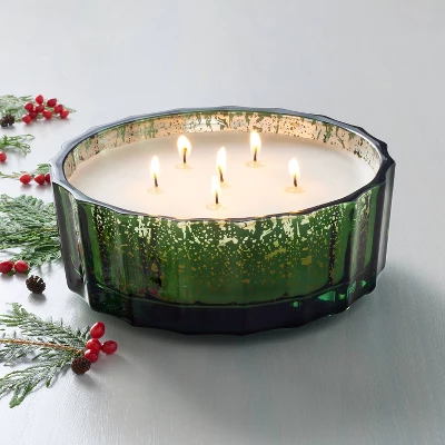 Mercury Glass Balsam & Berry Jar Christmas Candle Green 32oz - Hearth & Hand™ With Magnolia 3 Mercury Glass Balsam & Berry Jar Christmas Candle Green 32oz - Hearth & Hand™ With Magnolia