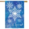 Snowflakes Winter House Flag Seasonal Snowy 28" X 40" Briarwood Lane -Garden & Outdoors GUEST a4f65549 1e9f 4e42 8ba1 d130ff490d94