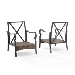 2pk Dahlia Outdoor Steel Arm Chairs Taupe/Matte Black - Crosley 17 2pk Dahlia Outdoor Steel Arm Chairs Taupe/Matte Black - Crosley -Garden & Outdoors GUEST a59c3d1e 9d2e 41f7 a465 a03d7e675f83
