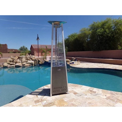Glass Tube Outdoor Patio Heater Hammered Silver - AZ Patio Heaters 6 Glass Tube Outdoor Patio Heater Hammered Silver - AZ Patio Heaters - Image 4