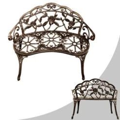 Costway Outdoor Garden Bench Chair Loveseat Cast Aluminum Patio Antique Rose 15 Costway Outdoor Garden Bench Chair Loveseat Cast Aluminum Patio Antique Rose -Garden & Outdoors GUEST a7d5462b 7fd7 4755 bdfe ed1bdf7b2aa6
