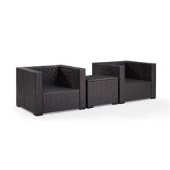 Biscayne 3pc Outdoor Wicker Seating Set - White - Crosley -Garden & Outdoors GUEST a818e669 180f 4b39 8981 9b8e20bb717e