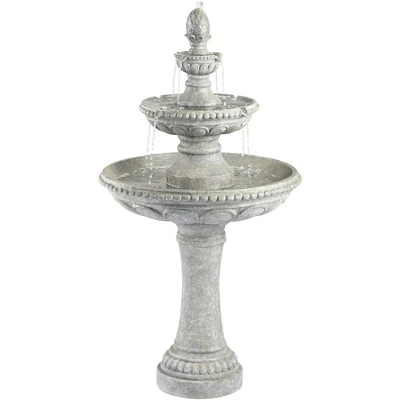 John Timberland Pineapple Modern 3 Tier Cascading Outdoor Floor Water Fountain 44" For Yard Garden Patio Home Deck Porch House Exterior Balcony Roof 6 John Timberland Pineapple Modern 3 Tier Cascading Outdoor Floor Water Fountain 44" For Yard Garden Patio Home Deck Porch House Exterior Balcony Roof - Image 5