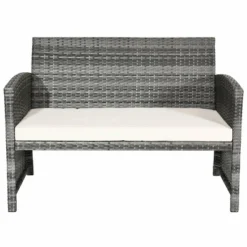 Costway 4PCS Rattan Patio Furniture Set Garden Sofa Cushioned Seat Mix Gray Wicker -Garden & Outdoors GUEST a837f834 04f8 4822 89e4 df3c4a030b9a