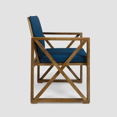 Andora 2pk Acacia Wood Club Chairs - Christopher Knight Home 4 Andora 2pk Acacia Wood Club Chairs - Christopher Knight Home - Image 2