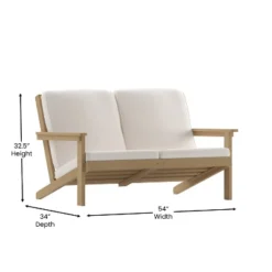 Merrick Lane All-Weather Poly Resin Wood Adirondack Style Deep Seat Patio Loveseat With Cushions -Garden & Outdoors GUEST aa6d9f5b c368 4f1e 9e63 6ad83f07da03 1