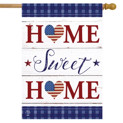 Patriotic Home Sweet Home Double-Sided House Flag 28" X 40" Briarwood Lane 3 Patriotic Home Sweet Home Double-Sided House Flag 28" X 40" Briarwood Lane