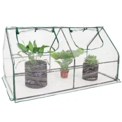 Sunnydaze Decor Sunnydaze Outdoor Portable Plant Shelter Mini Greenhouse With Double Zipper Doors And Cover - Clear -Garden & Outdoors GUEST adb6a344 d175 477f 9d2d 077357bea7ea