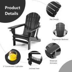 Tangkula 2PCS Adirondack Chair W/Ergonomic Design&Ottoman Outdoor Armchair HDPE Chair For Yard&Patio Black/Coffee/Grey/Turquoise/White 18 Tangkula 2PCS Adirondack Chair W/Ergonomic Design&Ottoman Outdoor Armchair HDPE Chair For Yard&Patio Black/Coffee/Grey/Turquoise/White -Garden & Outdoors GUEST aec407f1 7e70 4c10 8f7f 5ed7965b7e05