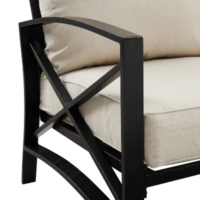 Kaplan 5pc Outdoor Conversation Set With Dante Fire Table & 4 Arm Chairs - Oatmeal - Crosley 12 Kaplan 5pc Outdoor Conversation Set With Dante Fire Table & 4 Arm Chairs - Oatmeal - Crosley - Image 10