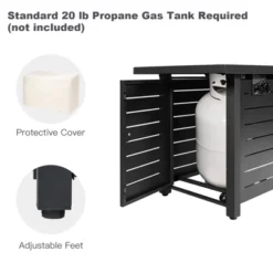 Tangkula 9 PCS Rattan Dinning Set Wicker Sofa W/Propane Gas Fire Pit 60,000 Btu Heater 25 Tangkula 9 PCS Rattan Dinning Set Wicker Sofa W/Propane Gas Fire Pit 60,000 Btu Heater -Garden & Outdoors GUEST afb11881 9897 43cb b507 ed5f5bb9717c