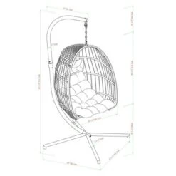Toluca Hanging Outdoor Boho Egg Chair With Cushion - Saracina Home -Garden & Outdoors GUEST b0198d06 b098 4685 beec 4fa58d027b8d