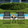 Tangkula 3PCS Patio Bistro Set Outdoor Folding Table & Chairs Set W/Tempered Glass Top Black 1 Tangkula 3PCS Patio Bistro Set Outdoor Folding Table & Chairs Set W/Tempered Glass Top Black -Garden & Outdoors GUEST b0bbfa2d f027 4b6f bc88 57187d07ace1