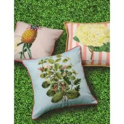 20" X 20" Hydrangea Square Patio Throw Pillow - New York Botanical Garden