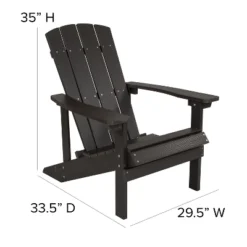 Flash Furniture 3 Piece Charlestown Poly Resin Wood Adirondack Chair Set With Fire Pit - Star And Moon Fire Pit With Mesh Cover -Garden & Outdoors GUEST b2e274fc 78e4 469d a7c0 4dfa8e5c8e4c