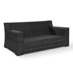 Beaufort Outdoor Wicker Loveseat - Mist - Crosley -Garden & Outdoors GUEST b32bd5e3 b09b 4cea a252 13089f773210