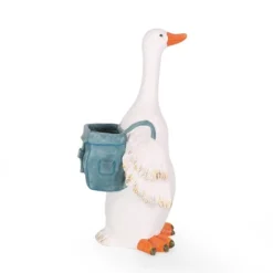 Christopher Knight Home 17" Wide Forgey Concrete Outdoor Novelty Goose Planter White/Blue -Garden & Outdoors GUEST b37bfe46 39fd 45c1 a88d da07e3cd875b