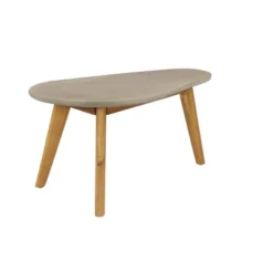 29"x16" Mid-Century Wood Outdoor Accent Table Gray - Olivia & May 15 29"x16" Mid-Century Wood Outdoor Accent Table Gray - Olivia & May -Garden & Outdoors GUEST b53e78ab 4400 484e b676 84b4a8ef9d51