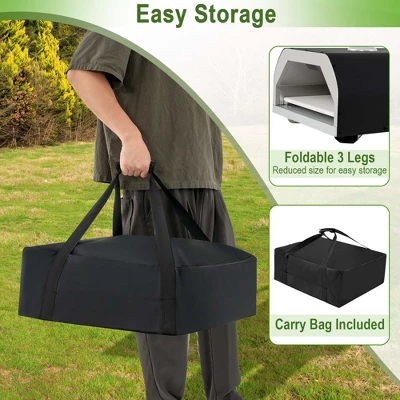 Costway Outdoor Gas Pizza Oven Portable Propane Pizza Stove With Oven Cover Pizza Stone 9 Costway Outdoor Gas Pizza Oven Portable Propane Pizza Stove With Oven Cover Pizza Stone - Image 7