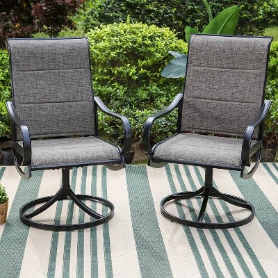 5pc Patio Set With Square Table & Steel 360 Swivel Sling Arm Chairs - Captiva Designs 9 5pc Patio Set With Square Table & Steel 360 Swivel Sling Arm Chairs - Captiva Designs - Image 7