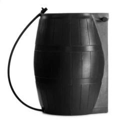 FCMP Outdoor 50-Gallon BPA Free Flat Back Home Rain Catcher Water Storage Collection Barrel For Watering Outdoor Plants & Gardens, Black (2 Pack) 8 FCMP Outdoor 50-Gallon BPA Free Flat Back Home Rain Catcher Water Storage Collection Barrel For Watering Outdoor Plants & Gardens, Black (2 Pack) -Garden & Outdoors GUEST bb1fd119 ee84 46b7 8ddf 8743a8ca2d60