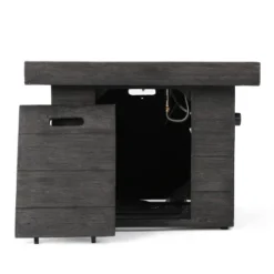 Puerta 5pc All-Weather Wicker Patio Club Chairs With Firepit Brown/Gray - Christopher Knight Home -Garden & Outdoors GUEST bcb7aa81 5659 4a49 9a54 ba7e061fe71b