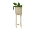 36" Wide Planter Modern Metal Planter Pot Beige - CosmoLiving By Cosmopolitan -Garden & Outdoors GUEST c04494e7 24a2 4c6d a14a db8cddcbc598