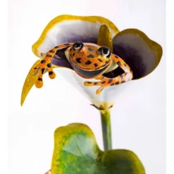 Wind & Weather Colorful Handcrafted Metal Frog On Flower Garden Stake 12 Wind & Weather Colorful Handcrafted Metal Frog On Flower Garden Stake -Garden & Outdoors GUEST c113dcf2 f49b 4717 a1c2 1d526b908aa0