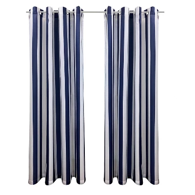 Commonwealth Seascapes Stripes Light Filtering Satiny Look Provide Privacy Grommet Outdoor Panel Pair Indigo 2 Commonwealth Seascapes Stripes Light Filtering Satiny Look Provide Privacy Grommet Outdoor Panel Pair Indigo