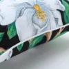 Set Of 2 Magnolia Outdoor/Indoor Throw Pillows Black - Pillow Perfect -Garden & Outdoors GUEST c3cc9a5c a561 40d8 8092 811c36166d95