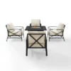 Kaplan 5pc Outdoor Conversation Set With Dante Fire Table & 4 Arm Chairs - Oatmeal - Crosley 2 Kaplan 5pc Outdoor Conversation Set With Dante Fire Table & 4 Arm Chairs - Oatmeal - Crosley -Garden & Outdoors GUEST c416c8a3 f7b1 45e0 9376 9ed2855da675