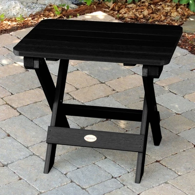 Westport 3pc Set With Adirondack Chairs & Folding Side Table - Black - Highwood 7 Westport 3pc Set With Adirondack Chairs & Folding Side Table - Black - Highwood - Image 5