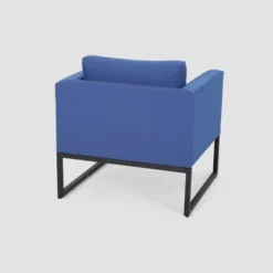 Walden 2PK Aluminum Upholstered Club Chair Navy Blue - Christopher Knight Home -Garden & Outdoors GUEST c5e9c909 7ff5 430b b9db 5af1da8ce38d