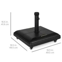 Best Choice Products 81lb. Heavy Duty Square Concrete Rolling Patio Umbrella Base Stand W/ Locking Wheels -Garden & Outdoors GUEST c6f9d05a 93b7 40ef be2f 1afbd00dbf65