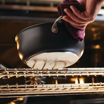 Anolon Ascend 4qt Nonstick Aluminum Casserole Pan With Lid Dark Gray 7 Anolon Ascend 4qt Nonstick Aluminum Casserole Pan With Lid Dark Gray - Image 5