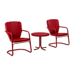 Ridgeland 3pc Outdoor Seating Set - Red - Crosley 9 Ridgeland 3pc Outdoor Seating Set - Red - Crosley -Garden & Outdoors GUEST c79f3518 1444 4db4 8967 66b949e95218