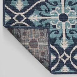 7'10" X 10' Morocco Trellis Outdoor Rug Navy/Blue - Christopher Knight Home -Garden & Outdoors GUEST c86dfd67 6286 429d 8594 b738f2643d2b