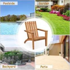 Costway 2PCS Patio Acacia Wood Adirondack Chair Lounge Armchair Durable Outdoor Garden 14 Costway 2PCS Patio Acacia Wood Adirondack Chair Lounge Armchair Durable Outdoor Garden -Garden & Outdoors GUEST c889092c 8cdb 4fa2 8d1e 3f517a08c376