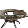 63" Contemporary Modern Mesh Lattice Aluminum Hexagon Patio Dining Table With Lazy Susan - Bronze - Oakland Living -Garden & Outdoors GUEST c9861f36 06e8 4e9a 9f70 c7043fd62671