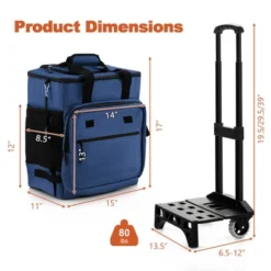 Costway 50-Can 3-in-1 Insulated Rolling Cooler With Adjustable Handle & Bottom Plate Blue/Grey 21 Costway 50-Can 3-in-1 Insulated Rolling Cooler With Adjustable Handle & Bottom Plate Blue/Grey -Garden & Outdoors GUEST c9fd2cca 6117 4200 85b8 3d7777f646df