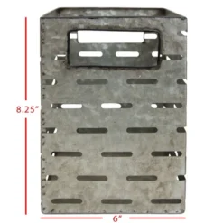 Flower Tin Galvanized Metal Planter - Foreside Home & Garden -Garden & Outdoors GUEST cbb7d4bd 45fe 468c 9587 31a5fc950193