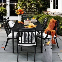 Fairmont Rectangle Steel Patio Dining Table, Outdoor Furniture - Black - Threshold™ -Garden & Outdoors GUEST cc103f92 5bc1 4c8b bbcb d72cc712cef0