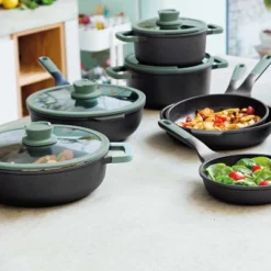 BergHOFF FOREST Nonstick Wok Pan, Strainer Glass Lid With Spoon Rest -Garden & Outdoors GUEST cc9a4545 cba9 4c9e be6f 3c8bd70cc3f8