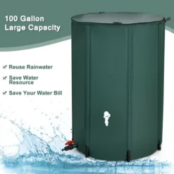 Costway 100 Gallon Portable Rain Barrel Water Collector Collapsible Tank W/Spigot Filter -Garden & Outdoors GUEST cd7a7c00 a9b2 456c b0d4 b9fb72f29342