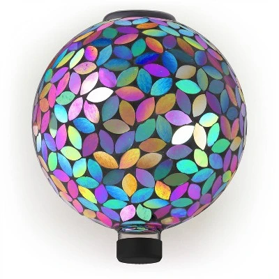 11" Solar Mosaic Iron/Glass Gazing Globe With Stand Purple - Alpine Corporation 5 11" Solar Mosaic Iron/Glass Gazing Globe With Stand Purple - Alpine Corporation - Image 3