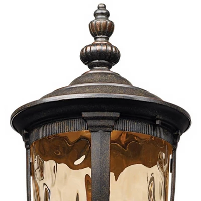 John Timberland Outdoor Post Light Fixture LED Veranda Bronze 33" Clear Hammered Glass For Exterior House Porch Patio Garden Yard 4 John Timberland Outdoor Post Light Fixture LED Veranda Bronze 33" Clear Hammered Glass For Exterior House Porch Patio Garden Yard - Image 2