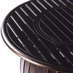 Oakland Living 5pc Deep Seating Swivel Aluminum Outdoor Patio Fire Pit Dining Set With Round Fire Table With Stripe Patterned Lid Copper 23 Oakland Living 5pc Deep Seating Swivel Aluminum Outdoor Patio Fire Pit Dining Set With Round Fire Table With Stripe Patterned Lid Copper -Garden & Outdoors GUEST d022a769 82fe 49c3 86fe 194a2fd545a7