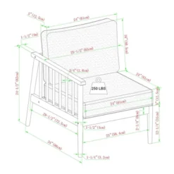 Saracina Home 4pc Modern Boho Eucalyptus Spindle Outdoor Sectional Set 19 Saracina Home 4pc Modern Boho Eucalyptus Spindle Outdoor Sectional Set -Garden & Outdoors GUEST d25a15f4 447f 4f84 84bf 6ce06bfe8c1a